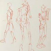 Figuren zeichnen - Übung - digital . Traditional illustration, and Digital Illustration project by g_m_freund - 10.29.2021