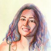 My project in Artistic Portrait with Watercolors course. Un proyecto de Bellas Artes, Pintura, Pintura a la acuarela y Dibujo de Retrato de Shikha Patnaik - 30.10.2021