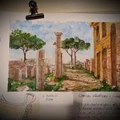 Il mio progetto del corso: Diario di viaggio ad acquerello. Ilustração tradicional, Pintura em aquarela, Ilustração arquitetônica, e Sketchbook projeto de bebdecor - 30.10.2021