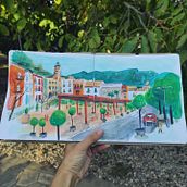 Mi Proyecto del curso: Sketchbook pictórico en gouache. Traditional illustration, Sketching, Drawing, Architectural Illustration, Sketchbook, and Gouache Painting project by Adriana Valenzuela - 10.30.2021