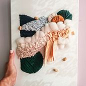 Mi Proyecto del curso: Cuadros textiles: combina tejido, bordado y punch needle. Accessor, Design, Arts, Crafts, Embroider, Decoration, Fiber Arts, and Punch Needle project by dalilastextil - 10.31.2021