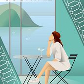 My project in Art Deco Style for Digital Illustration course. Un projet de Illustration traditionnelle, Beaux Arts, Conception d'affiches et Illustration numérique de Rshad Karimi - 30.10.2021