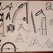 Mon projet du cours : Initiation au lettering manuel : composition de lettres colorées. H, Lettering, and Lettering project by piriouqueguiner - 10.31.2021