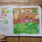 Mi Proyecto del curso: Sketchbook para explorar tu estilo de dibujo. Een project van Traditionele illustratie,  Schetsen,  Creativiteit,  Tekening, Sketchbook, Schilderen met gouache y Aquarelschilderen van Coda Kodama - 01.11.2021