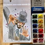 My project in Expressive Manga Illustration in Watercolor course. Traditional illustration, Drawing, Watercolor Painting, and Manga project by Shamirah Linzag - 11.01.2021