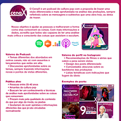 Projeto Final: CenaX. Marketing, Social Media, Digital Marketing, Instagram, Content Marketing, Communication & Instagram Marketing project by Camila Campos - 10.26.2021