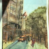 My project in Urban Landscapes in Watercolor course. Art Direction project by butter.art - 11.01.2021