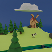 Mi Proyecto del curso: Modelado de escenarios low poly para videojuegos. Un proyecto de 3D, Animación y Modelado 3D de Daniel dos Santos Yañez - 28.10.2021