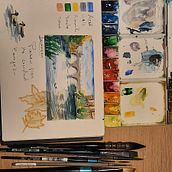 Mi Proyecto del curso: Cuaderno de viaje en acuarela. Traditional illustration, Watercolor Painting, Architectural Illustration, and Sketchbook project by rosarinlaba - 11.01.2021