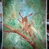 Mon projet du cours : Techniques modernes d’aquarelle. Traditional illustration, Fine Arts, Painting, and Watercolor Painting project by cyrielle_grimault - 10.29.2021