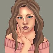 My project in Female Character Portraits in Procreate course. Traditional illustration, Digital Illustration, and Digital Drawing project by Lourdes - 10.31.2021