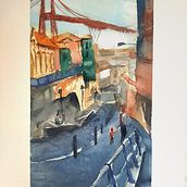 Mi Proyecto del curso: Paisajes urbanos en acuarela. Un progetto di Pittura ad acquerello, Belle arti e Illustrazione architettonica di Mikel Dalmau - 03.11.2021