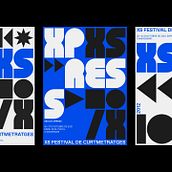 XS Festival de Curtmetratges. Un projet de Design graphique , et Conception d'affiches de José Alonso - 03.11.2021