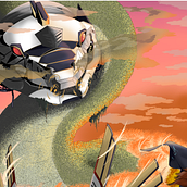 Sci-fi Ragnarok. Traditional illustration, and Digital Illustration project by Manuel Colina - 11.01.2021