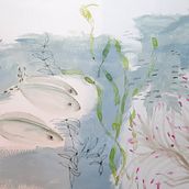 Mi Proyecto del curso: Ilustración de universos marinos en acuarela. Traditional illustration, Painting, Watercolor Painting, and Naturalistic Illustration project by Romina Ojeda - 11.03.2021