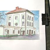 My project in Architectural Sketching with Watercolor and Ink course. Sketching, Drawing, Watercolor Painting, Architectural Illustration, Sketchbook & Ink Illustration project by GPE Gartmaier - 11.03.2021