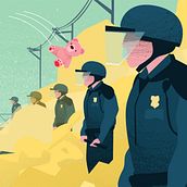The Yes Man - The Action Switchboard. 2D Animation, Animation, Character Design, Character Animation, Traditional illustration, Vector Illustration, and Digital Illustration project by Yotam Rozin - 10.28.2015