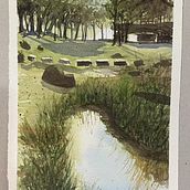 My project in Natural Landscapes in Watercolor course. Een project van  Beeldende kunst, Schilderij y Aquarelschilderen van Crystal C - 30.10.2021