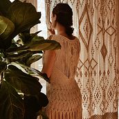 Macramé dress. Macramé project by Fanny Zedenius - 11.04.2021