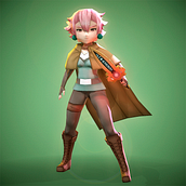 Tama - Sword of Necromancer ⚔ (Low Poly). 3D, Character Design, Game Design, Rigging, Video Games, and 3D Design project by Ivet Macias Bugarin - 11.04.2021