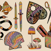 Flashes posibles. Projekt z dziedziny Trad, c, jna ilustracja, Projektowanie tatuaż i Design użytkownika Daniela Ferrer Saelzer - 31.03.2021