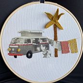 My project in Photo Embroidery on Fabric course. Projekt z dziedziny Fotografia,  Kolaż, Papercraft, Stemple,  Haft i DIY użytkownika miekegabrielle - 05.11.2021