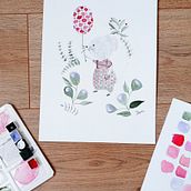 My project in Delicate Watercolors for Narrative Illustration course. Projekt z dziedziny Ilustracje dla dzieci, Trad, c, jna ilustracja i Malowanie akwarelą użytkownika carredecouleurs - 05.11.2021