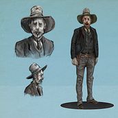 Zombie Western1. Un proyecto de Ilustración tradicional, Diseño de personajes, Dirección de arte, Bellas Artes, Cómic, Bocetado, Dibujo realista, Diseño de videojuegos y Pintura digital de Chema Bercial Patiño - 05.11.2021
