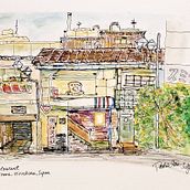 My project in Watercolor Travel Journal course. Un proyecto de Ilustración tradicional, Pintura a la acuarela, Ilustración arquitectónica y Sketchbook de Paulie Lam - 05.11.2021