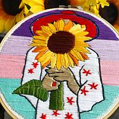 My project in Introduction to Botanical Embroidery course. Bordado projeto de Dora Sesar - 06.11.2021