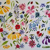 My project in Vibrant Floral Patterns with Watercolors course. Traditional illustration, Pattern Design, Watercolor Painting, and Botanical Illustration project by danielblouin148 - 11.06.2021