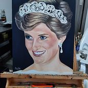 Retrato de Lady Di. Painting project by Oscar David Diaz - 11.06.2021