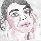 My project in Artistic Portrait with Watercolors course. Fine Arts, Painting, Watercolor Painting, and Portrait Drawing project by Diyah - 11.07.2021