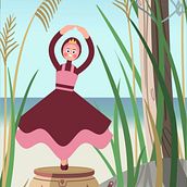 Ballerina music box. Een project van Motion Graphics, 3D, Animatie, 3D-animatie, 3D-karakterontwerp y  3D-ontwerp van Intan Mubarokah - 07.11.2021