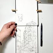 My project in Architectural Sketching for Urban Illustrations course. Design, Traditional illustration, Sketching, Architectural Illustration, and Sketchbook project by Heba Tannous - 11.07.2021