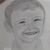 My grandson hb pencil only. Drawing, Portrait Drawing, and Artistic Drawing project by Vivien Green - 11.07.2021