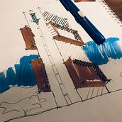 Mon projet du cours : Dessin d'architecture : de l'imagination à la conceptualisation. Projekt z dziedziny  Architektura, Sketching,  R, sunek,  R i sunek architektoniczn użytkownika Fatim Zohra ETTALALI - 07.11.2021