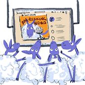 My project in Animated Illustration in Procreate: Fake news/Social media. Un progetto di Illustrazione tradizionale, Animazione, Illustrazione digitale e Narrativa di Sasha Kuznetsova - 08.11.2021