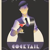 My project in Art Deco Style for Digital Illustration course. Traditional illustration, Fine Arts, Poster Design, and Digital Illustration project by konghon58 - 11.09.2021
