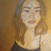 Autorretrato al pastel y lápices de colores. Ilustração tradicional, Artes plásticas, Desenho a lápis, Desenho, Desenho de retrato, Desenho realista, e Desenho artístico projeto de Laura Adriana Hernández Amaya - 10.11.2021