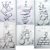 Totems - Balancing the Stones. Un progetto di Disegno a matita di Pashka Pashkinson - 10.11.2021