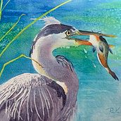 Heron Study. Un progetto di Illustrazione tradizionale di Kathy - 10.11.2021
