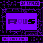 MultiType Rows (JEDNA BEZPŁATNA CZCIONKA). Projekt z dziedziny T, pografia, Projektowanie t i pografii użytkownika Damián Guerrero Cortés - 11.11.2021