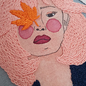 Meu projeto do curso: Criação de retratos bordados com aquarela. Painting, Watercolor Painting, and Embroider project by Monize Ramos - 11.11.2021