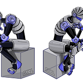 Rodin Robot (The AI Thinker). Un proyecto de Diseño de personajes, Ilustración tradicional, Animación y Dirección de arte de Alan Rodrigo - 12.11.2021