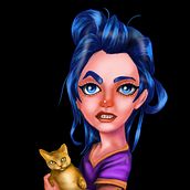 Estudo de busto feminino caricatura - gato . Un progetto di Illustrazione tradizionale, Design, Pubblicità, 3D e Animazione di André Luiz Ribeiro - 12.11.2021