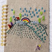 Mi Proyecto del curso: Técnicas básicas de bordado: puntadas, composiciones y gamas cromáticas. Accessor, Design, Costume Design, Embroider, Color Theor, Arts, Crafts, Creativit, and Bookbinding project by Andrea Pasquel - 11.12.2021