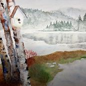 My project in Atmospheric Landscapes in Watercolor  course. Projekt z dziedziny  Sztuki piękne,  Malarstwo i Malowanie akwarelą użytkownika Mike Jacobs - 12.11.2021