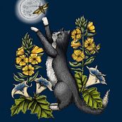Natural Illustration - Cat in the Moonlight. Traditional illustration, Drawing, Digital Illustration, Realistic Drawing, Digital Painting, and Naturalistic Illustration project by kelfro - 11.13.2021
