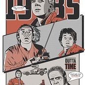 POSTER "BACK TO THE FUTURE". Un proyecto de Diseño de carteles, Ilustración digital e Ilustración vectorial de Luis Alberto Huamán Malca - 08.11.2021